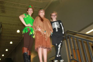 Ms. Lengel, Macy Davis, Hannah Austin enjoyed dressing up as their favorite character.